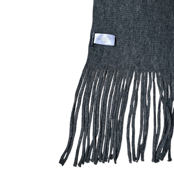 Lucky Brand Solid Brushed Scarf with Long Tassels in Dark Grey - Picture 6 of 8